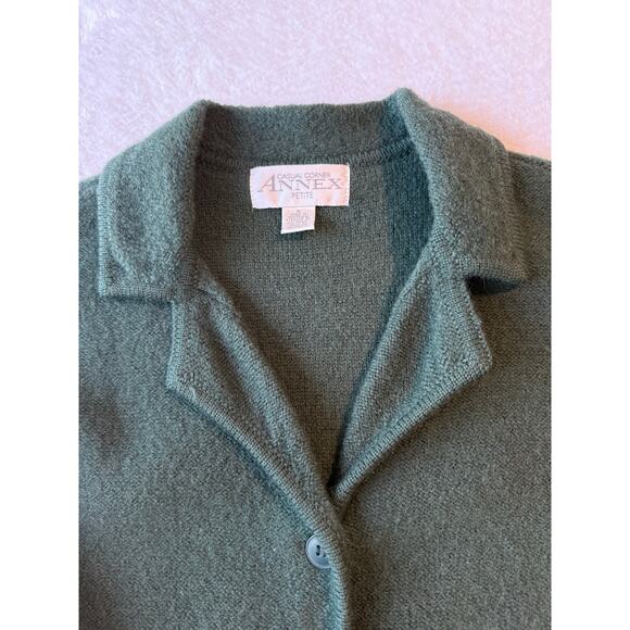 Casual Corner Annex Women Med Petite Wool Sweater Jacket Grandma Core Cardigan - Picture 2 of 11